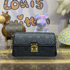 Replica Louis Vuitton Wallet On Chain Metis Black - near-authentic luxury replica handbag
