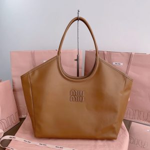 Replica Miu Miu Ivy Tote Brown - best-selling designer handbag dupe