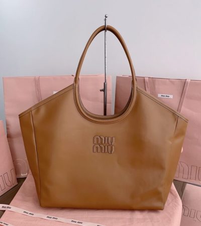 Replica Miu Miu Ivy Tote Brown - best-selling designer handbag dupe