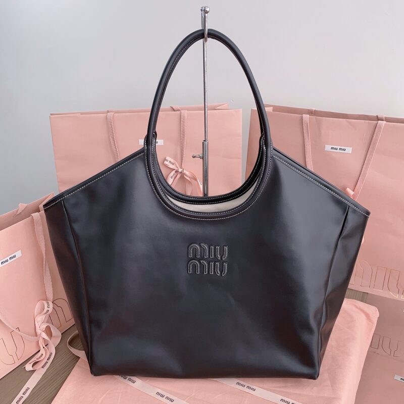 Replica Miu Miu Ivy Tote Black - best quality luxury bag dupe