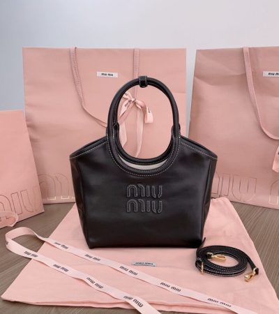 Replica Miu Miu Ivy Small Tote Black - top-rated replica designer bag