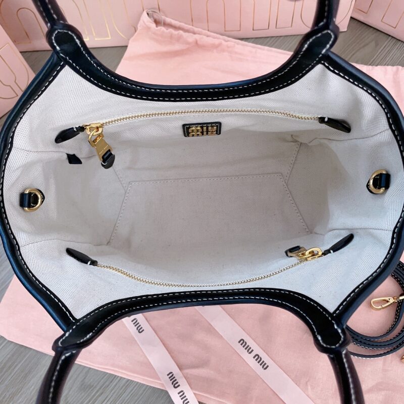 Replica Miu Miu Ivy Small Tote Black - authentic-look luxury purse replica