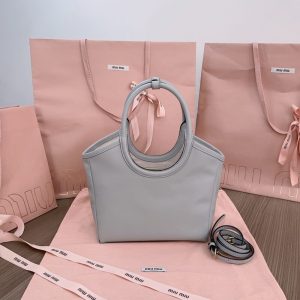 Replica Miu Miu Ivy Small Tote Grey - premium-grade designer purse dupe