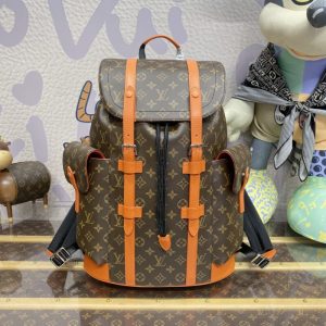 Replica Louis Vuitton Christopher Backpack Orange - 1:1 designer replica handbag