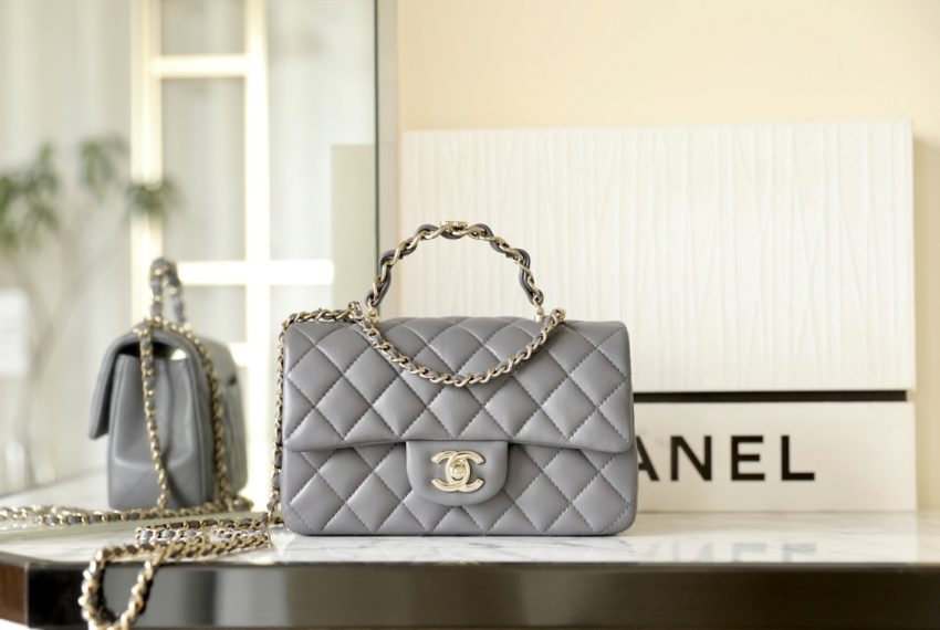 Replica CHANEL CF 20 cm Handle Beige - top-rated replica designer bag