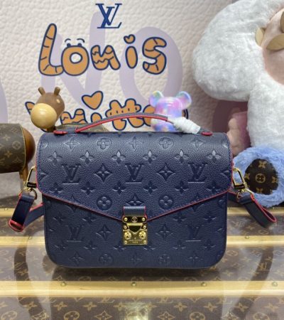 Replica Louis Vuitton Pochette Metis Dark Blue - elite superclone designer purse
