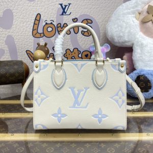 Replica LV OnTheGo PM Light Blue - premium 1:1 fake handbag model