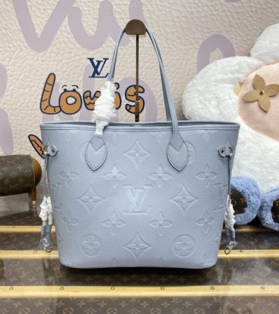 Replica Louis Vuitton Neverfull MM Sky Blue - best quality luxury bag dupe
