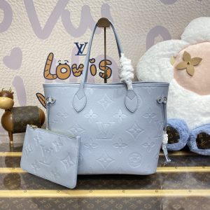 Replica Louis Vuitton Neverfull MM Sky Blue - best quality luxury bag dupe