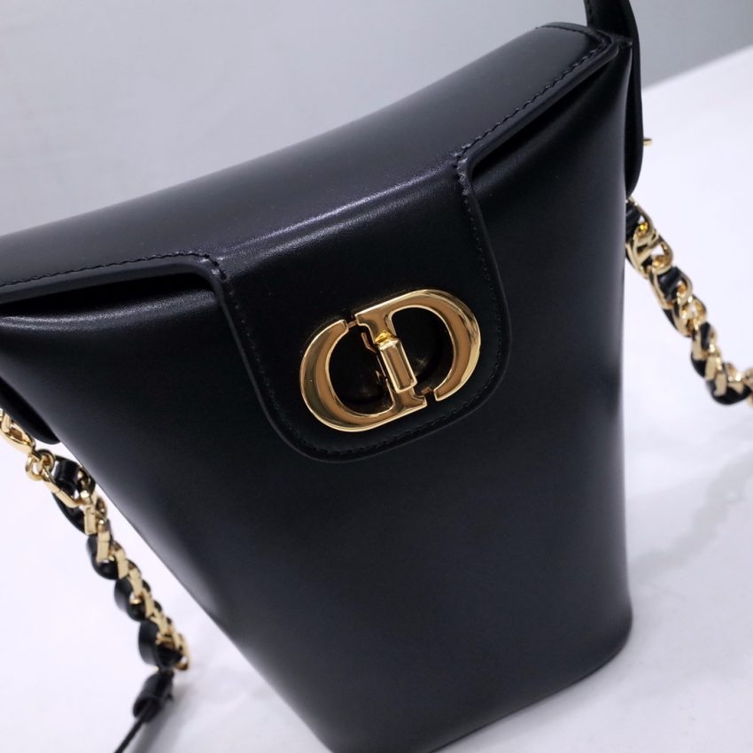 Replica Dior 30 Montaigne Amber Chain Black - authentic-look luxury purse replica