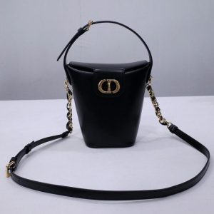 Replica Dior 30 Montaigne Amber Chain Black - premium 1:1 fake handbag model