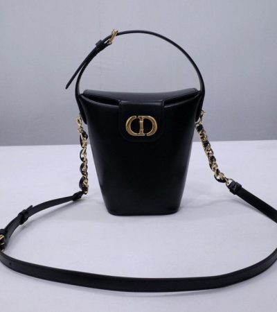 Replica Dior 30 Montaigne Amber Chain Black - premium 1:1 fake handbag model