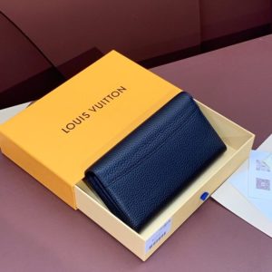 Replica Louis Vuitton Capucines Long Dark Blue - best quality luxury bag dupe