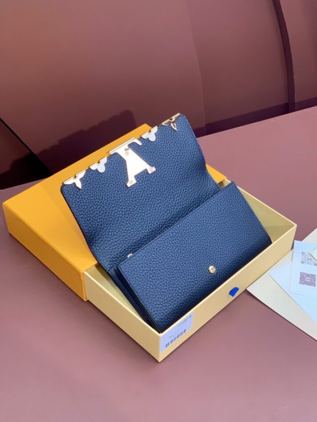 Replica Louis Vuitton Capucines Long Dark Blue - ultra-realistic fake designer tote