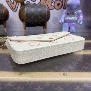 Replica Louis Vuitton Félicie Pochette White Pink - premium-grade designer purse dupe