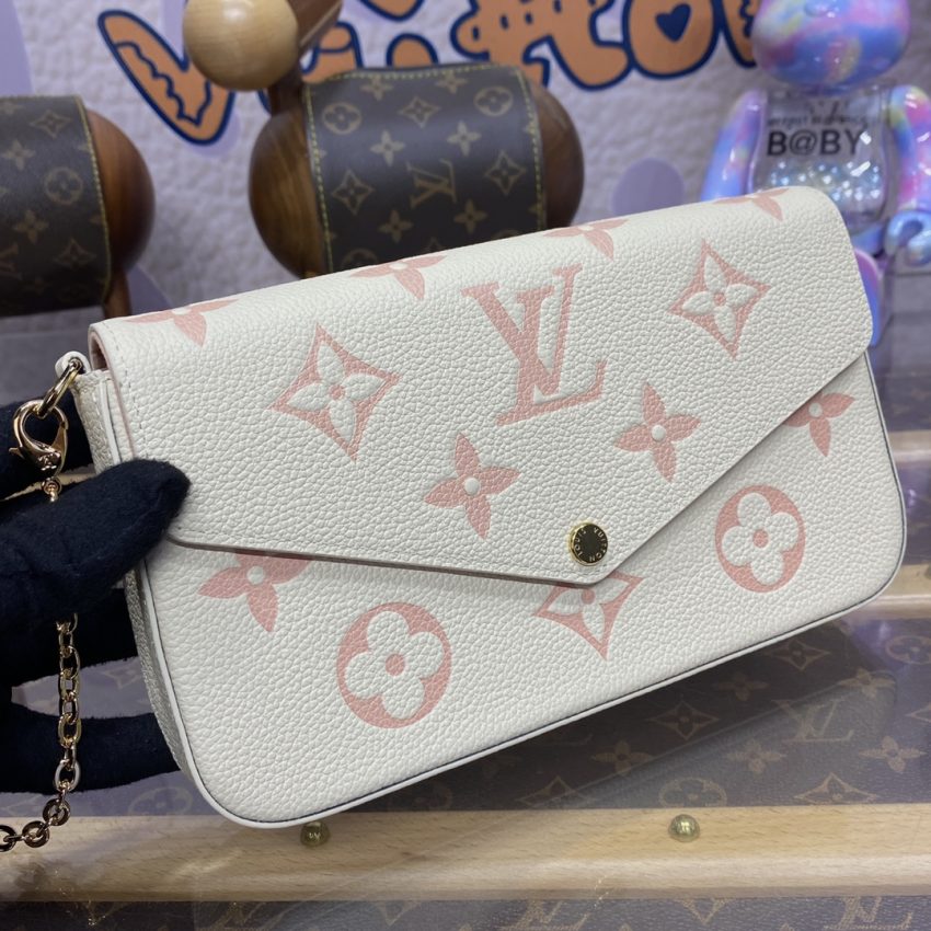 Replica Louis Vuitton Félicie Pochette White Pink - elite superclone designer purse