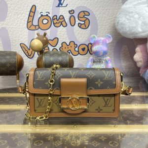Replica Louis Vuitton Dauphine East West Brown - top-rated replica designer bag