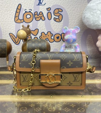 Replica Louis Vuitton Dauphine East West Brown - top-rated replica designer bag
