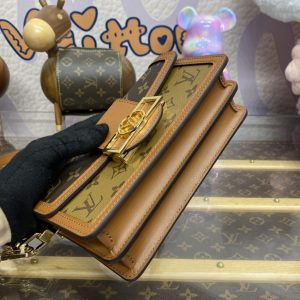 Replica Louis Vuitton Dauphine East West Brown - best quality luxury bag dupe