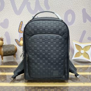 Replica Louis Vuitton Avenue Backpack Black Grid - best quality luxury bag dupe