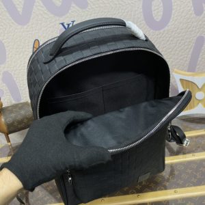 Replica Louis Vuitton Avenue Backpack Black Grid - best quality luxury bag dupe