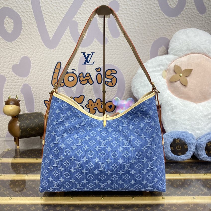 Replica Louis Vuitton Carry All MM Denim - near-authentic luxury replica handbag
