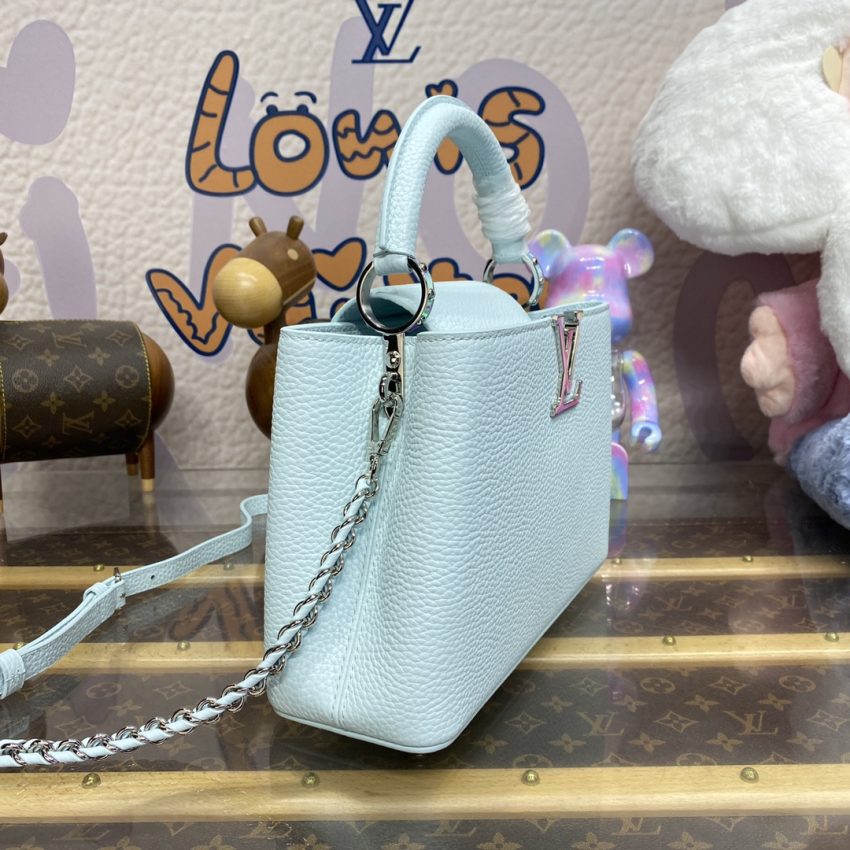 Replica Loius Vuitton Capucines Blue - top-rated replica designer bag
