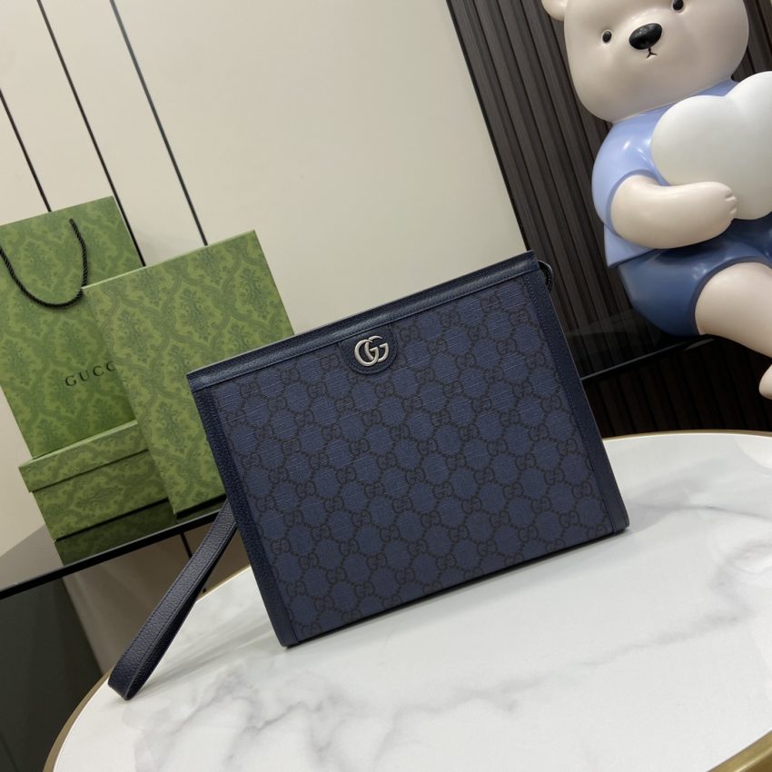 Replica Gucci Ophidia Clutch Black - premium 1:1 fake handbag model
