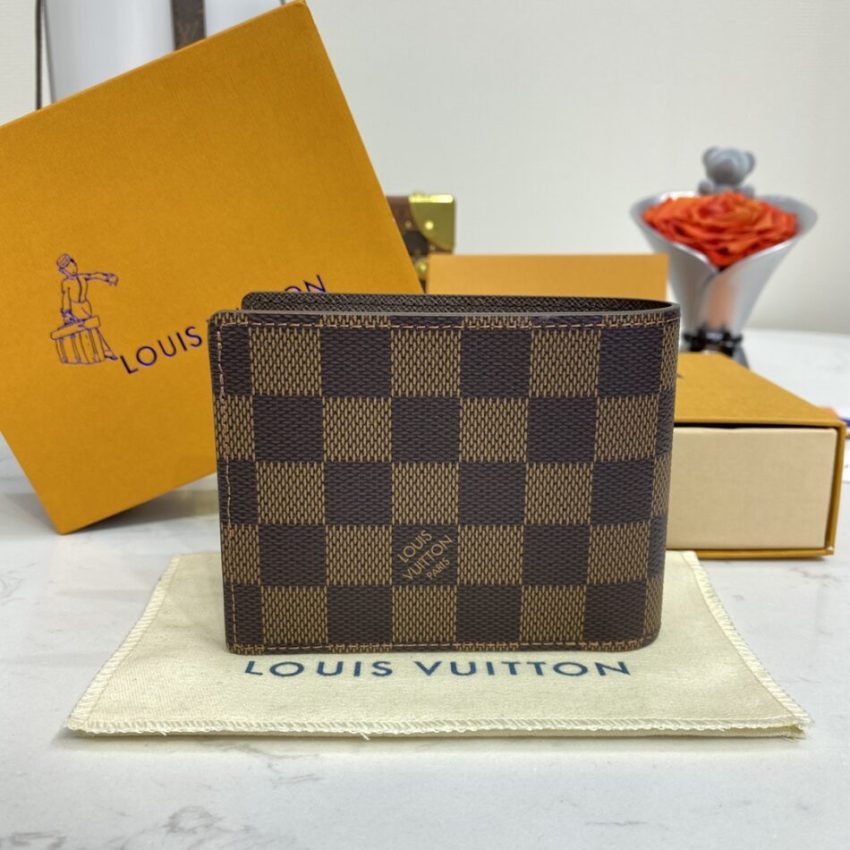 Replica Louis Vuitton Multiple Wallet Brown Grid - elite superclone designer purse