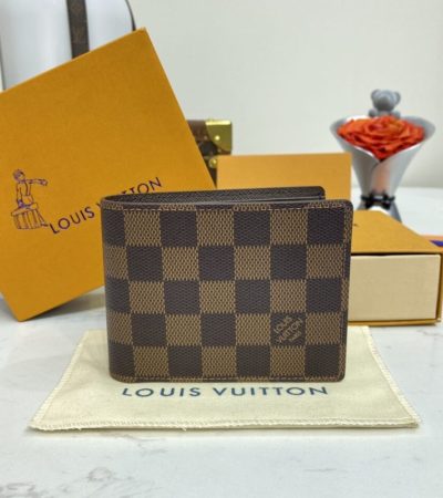Replica Louis Vuitton Multiple Wallet Brown Grid - high-quality designer bag clone