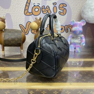 Replica Louis Vuitton Speedy Bandouliere 20 Black - ultra-realistic fake designer tote