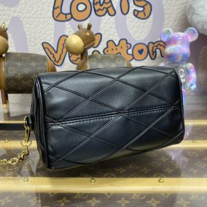 Replica Louis Vuitton Speedy Bandouliere 20 Black - authentic-look luxury purse replica