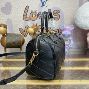Replica Louis Vuitton Speedy Bandouliere 25 Full Black - top-tier luxury replica shoulder bag