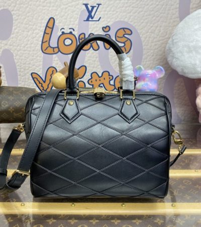 Replica Louis Vuitton Speedy Bandouliere 25 Full Black - ultra-realistic fake designer tote