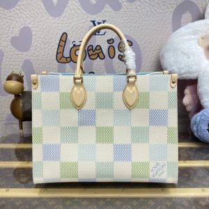 Replica LV OnTheGo Green Grid - premium 1:1 fake handbag model