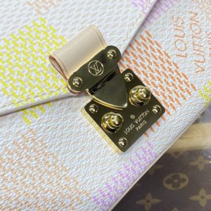 Replica Louis Vuitton Pochette Metis East West Pink Grid - premium-grade designer purse dupe