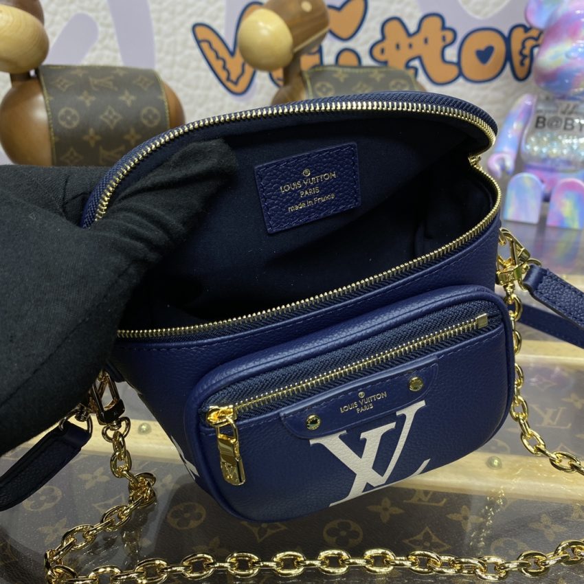 Replica Louis Vuitton Bumbag Mini Blue - best quality luxury bag dupe
