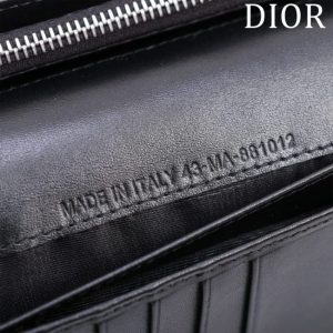 Replica Dior Long Jacquard Wallet Black - high-quality designer bag clone