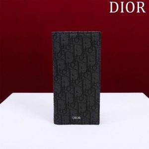 Replica Dior Long Jacquard Wallet Black - high-quality designer bag clone