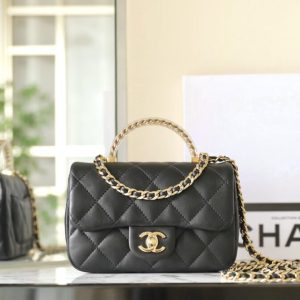 Replica CHANEL CF 19 cm Handle Black - top-rated replica designer bag