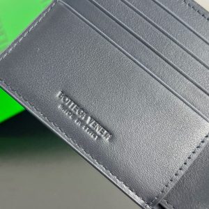 Replica Bottega Veneta Intrecciato Bi-Fold Wallet White&Blue - premium 1:1 fake handbag model