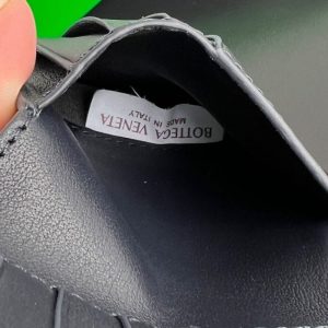 Replica Bottega Veneta Intrecciato Bi-Fold Wallet White&Blue - high-end fake designer purse