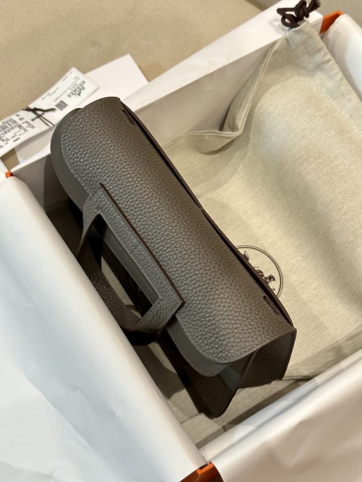 Replica Hermes Halzan Dark Grey - ultra-realistic fake designer tote