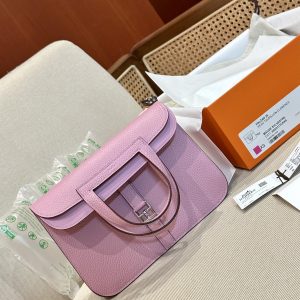 Replica Hermes Halzan Pink - 1:1 designer replica handbag