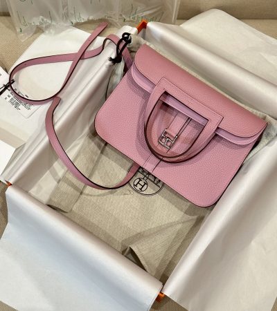 Replica Hermes Halzan Pink - top-rated replica designer bag