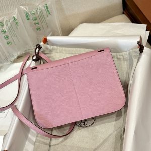Replica Hermes Halzan Pink - premium 1:1 fake handbag model