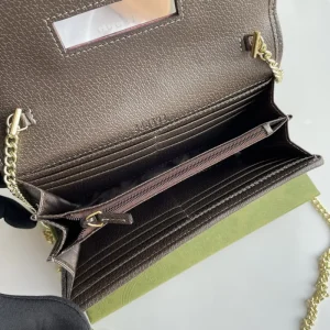 Replica GUCCI OPHIDIA GG CHAIN WALLET - high-end fake designer purse