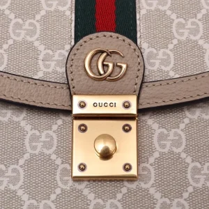 Replica GUCCI OPHIDIA SMALL TOP HANDLE BAG WITH WEB - high-quality designer bag clone