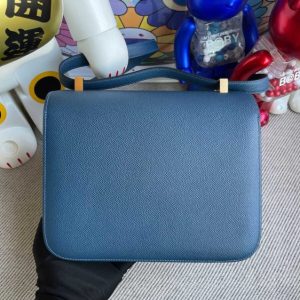 Replica Hermes Constance 18cm Deep Blue - high-accuracy replica luxury purse