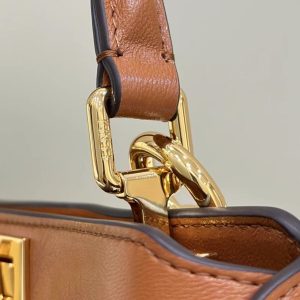 Replica Fendi Peekaboo Mini Brown - high-end fake designer purse